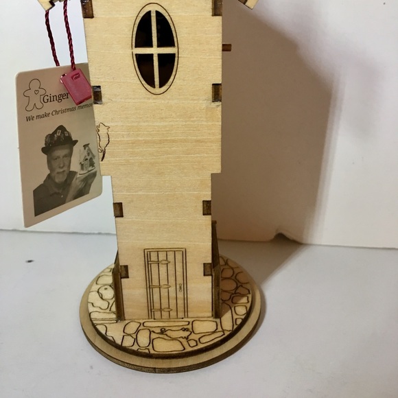 Wooden Clock Tower Xmas Ornament Hidden Images Fun - Picture 5 of 13